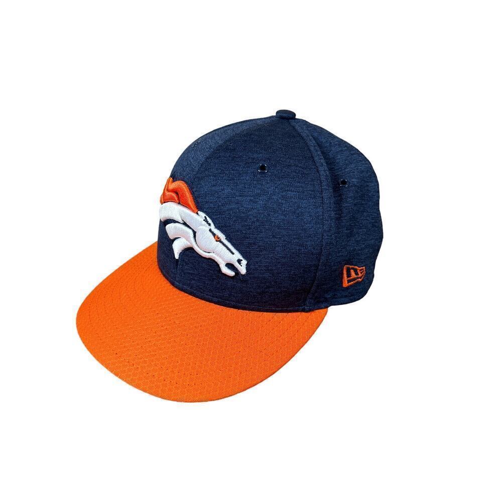 Denver Bronco's NFL hat football fitted SZ 7 59 Fifty Embroidered blue/orange